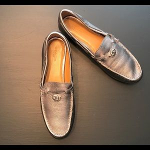 Coach Metallic Tone Leather Loafers